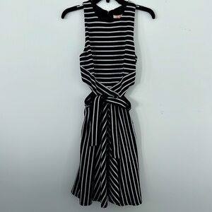 Anthropology Hutch Kingsley Cut out Dress Striped Navy